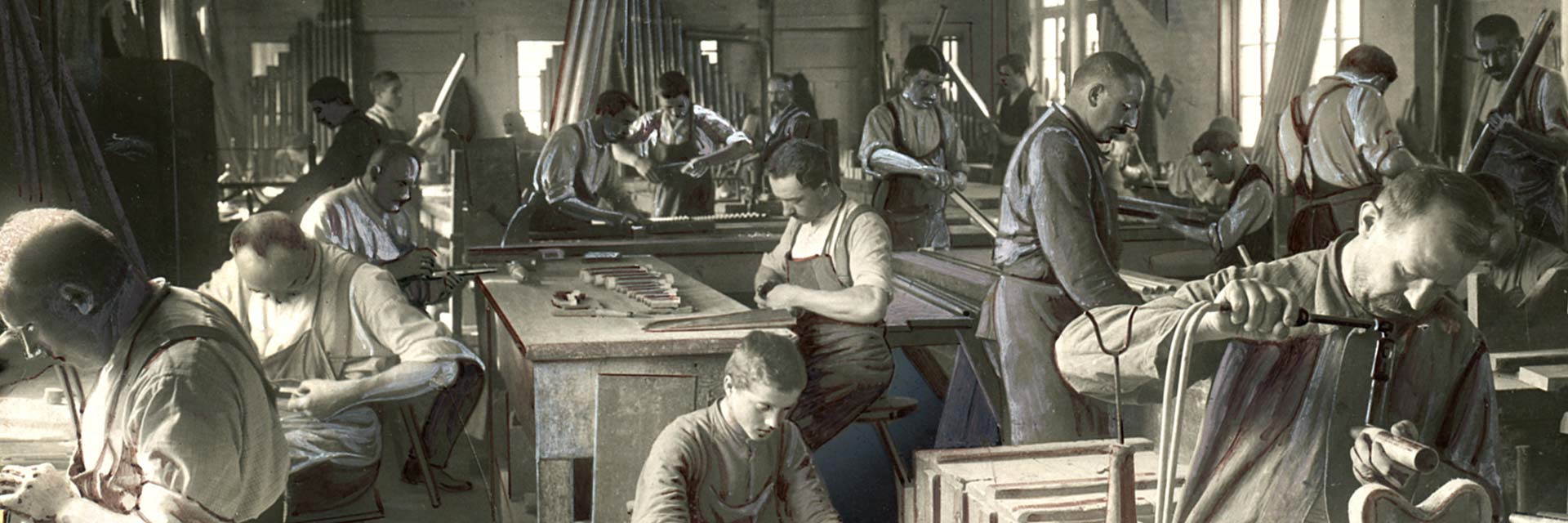 Pfeifenwerkstatt Ludwigsburg etwa 1905